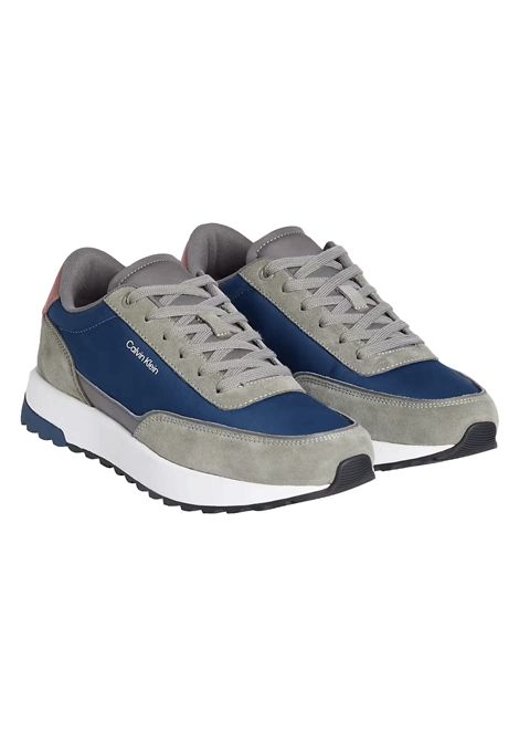 Scarpe Calvin Klein Low Top LaceUp Repreve Mix Blu Oliva Uomo CALVIN KLEIN | Sneakers | HM0HM01714-0IE